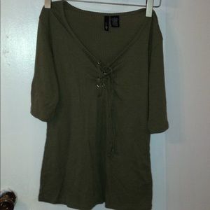 Olive Green Half Long Sleeve